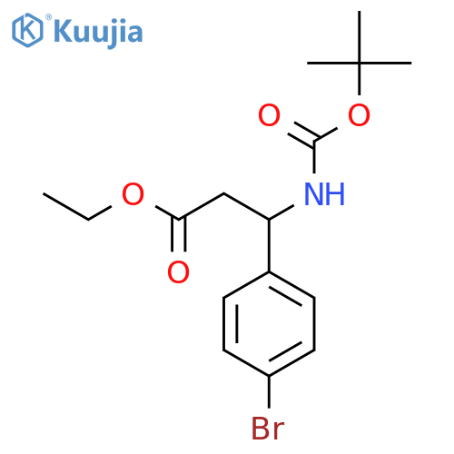 ethyl 3-(4-bromophenyl)-3-{(tert-butoxy)carbonylamino}propanoate structure