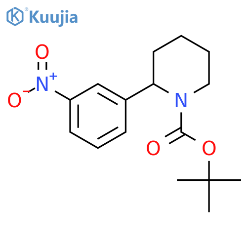 Tert-butyl 2-(3-nitrophenyl)piperidine-1-carboxylate structure