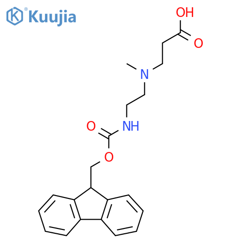 3-{2-({(9H-fluoren-9-yl)methoxycarbonyl}amino)ethyl(methyl)amino}propanoic acid structure
