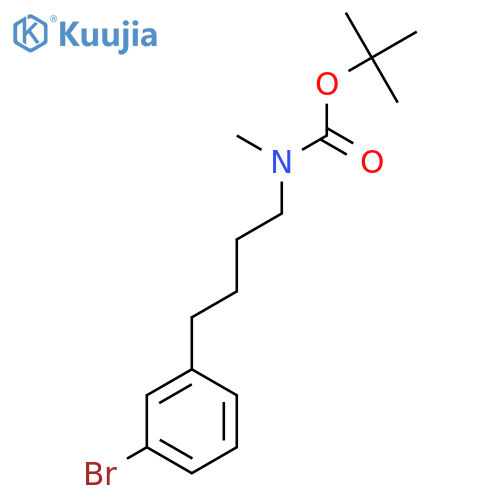tert-butyl N-4-(3-bromophenyl)butyl-N-methylcarbamate structure