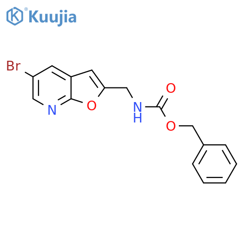 benzyl N-({5-bromofuro2,3-bpyridin-2-yl}methyl)carbamate structure