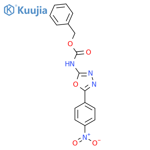benzyl N-5-(4-nitrophenyl)-1,3,4-oxadiazol-2-ylcarbamate structure