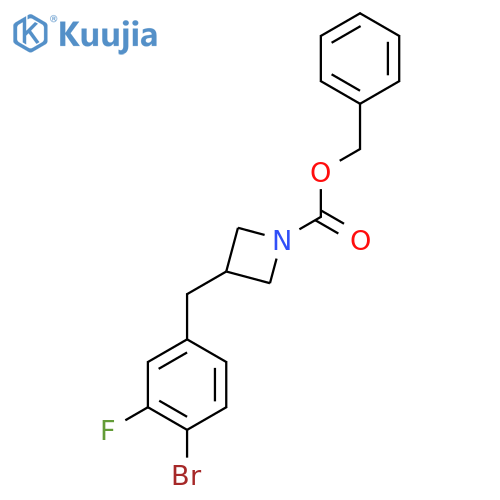 Benzyl 3-[(4-bromo-3-fluorophenyl)methyl]azetidine-1-carboxylate structure
