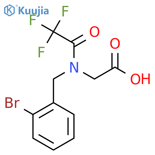 2-{N-(2-bromophenyl)methyl-2,2,2-trifluoroacetamido}acetic acid structure
