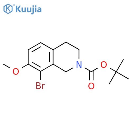 Tert-butyl 8-bromo-7-methoxy-1,2,3,4-tetrahydroisoquinoline-2-carboxylate structure