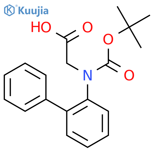 2-({1,1'-biphenyl-2-yl}(tert-butoxy)carbonylamino)acetic acid structure