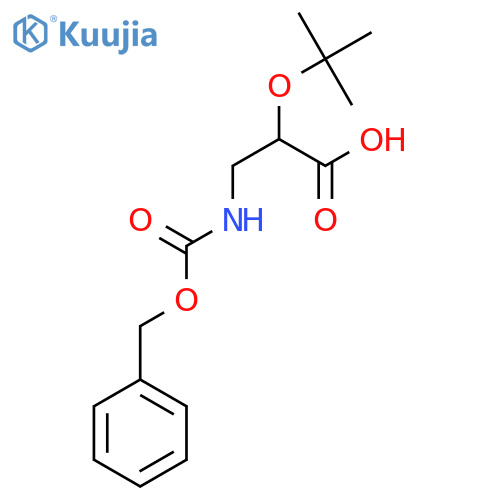 3-{(benzyloxy)carbonylamino}-2-(tert-butoxy)propanoic acid structure