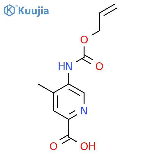 4-methyl-5-{(prop-2-en-1-yloxy)carbonylamino}pyridine-2-carboxylic acid structure