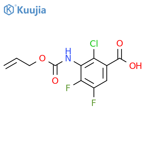 2-chloro-4,5-difluoro-3-{(prop-2-en-1-yloxy)carbonylamino}benzoic acid structure