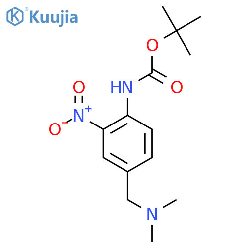 tert-butyl N-{4-(dimethylamino)methyl-2-nitrophenyl}carbamate structure