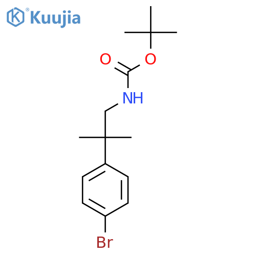 tert-butyl N-2-(4-bromophenyl)-2-methylpropylcarbamate structure