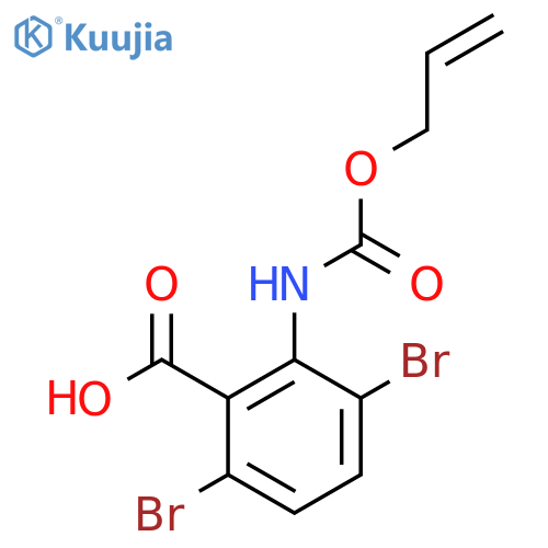 3,6-dibromo-2-{(prop-2-en-1-yloxy)carbonylamino}benzoic acid structure