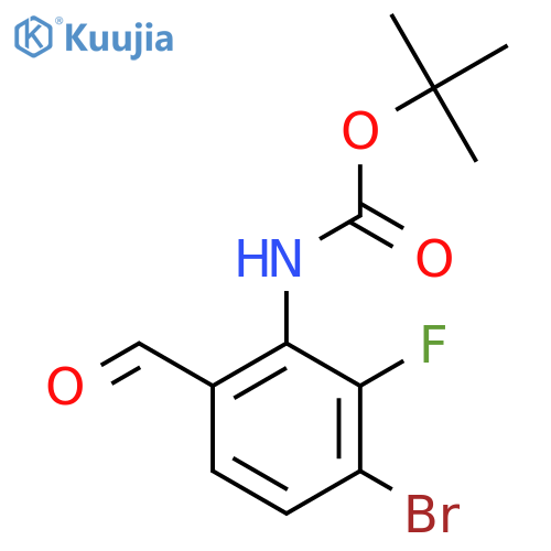 tert-butyl N-(3-bromo-2-fluoro-6-formylphenyl)carbamate structure