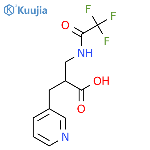2-[(Pyridin-3-yl)methyl]-3-(2,2,2-trifluoroacetamido)propanoic acid structure