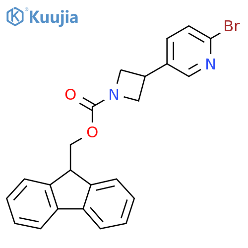 (9H-fluoren-9-yl)methyl 3-(6-bromopyridin-3-yl)azetidine-1-carboxylate structure