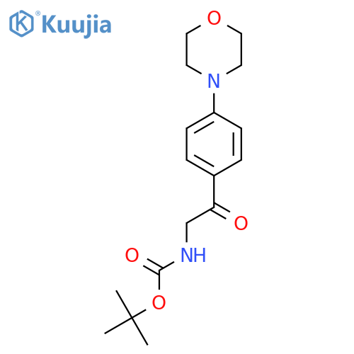 tert-butyl N-{2-4-(morpholin-4-yl)phenyl-2-oxoethyl}carbamate structure