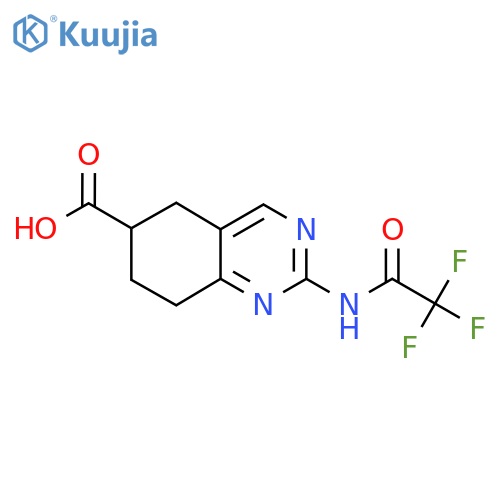 2-(2,2,2-Trifluoroacetamido)-5,6,7,8-tetrahydroquinazoline-6-carboxylic acid structure
