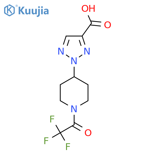 2-1-(2,2,2-trifluoroacetyl)piperidin-4-yl-2H-1,2,3-triazole-4-carboxylic acid structure