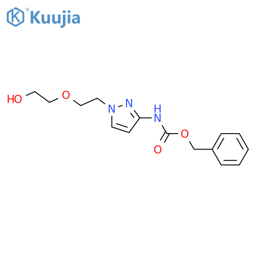 benzyl N-{1-2-(2-hydroxyethoxy)ethyl-1H-pyrazol-3-yl}carbamate structure