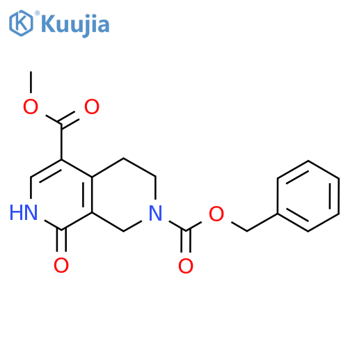 2-Benzyl 5-methyl 8-hydroxy-1,2,3,4-tetrahydro-2,7-naphthyridine-2,5-dicarboxylate structure