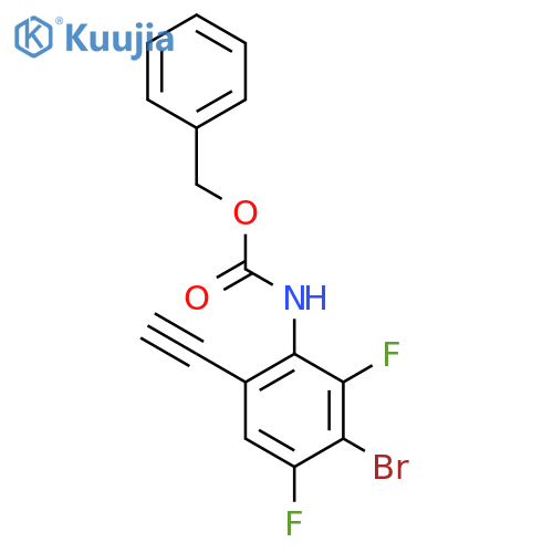 benzyl N-(3-bromo-6-ethynyl-2,4-difluorophenyl)carbamate structure