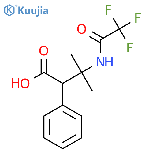 3-Methyl-2-phenyl-3-(2,2,2-trifluoroacetamido)butanoic acid structure