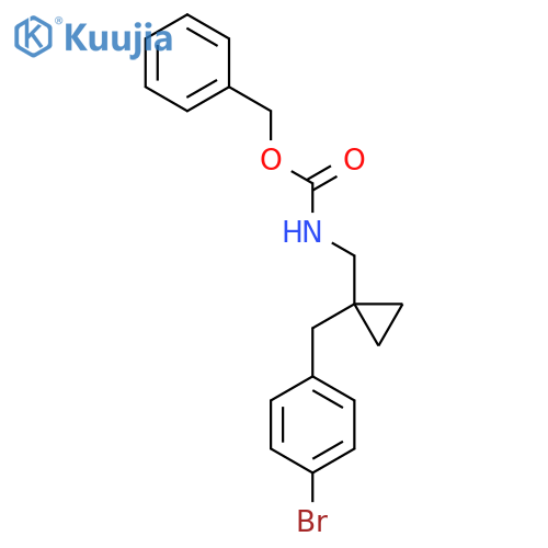 benzyl N-({1-(4-bromophenyl)methylcyclopropyl}methyl)carbamate structure