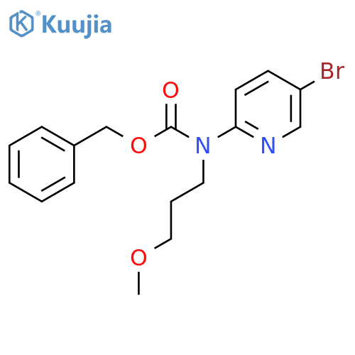 benzyl N-(5-bromopyridin-2-yl)-N-(3-methoxypropyl)carbamate structure