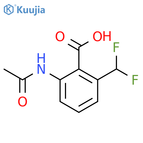 2-(Difluoromethyl)-6-acetamidobenzoic acid structure