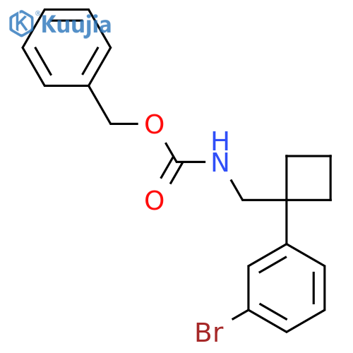 benzyl N-{1-(3-bromophenyl)cyclobutylmethyl}carbamate structure