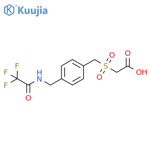 2-({4-(2,2,2-trifluoroacetamido)methylphenyl}methanesulfonyl)acetic acid structure