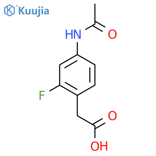 2-(4-Acetamido-2-fluorophenyl)acetic acid structure