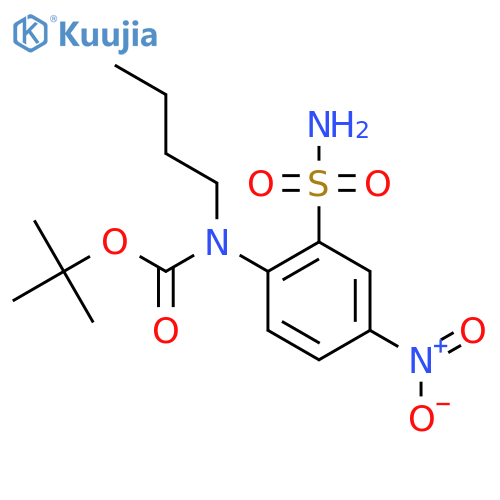 tert-butyl N-butyl-N-(4-nitro-2-sulfamoylphenyl)carbamate structure