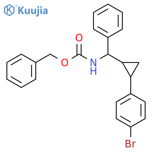 benzyl N-{2-(4-bromophenyl)cyclopropyl(phenyl)methyl}carbamate structure