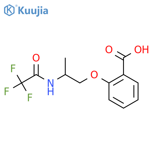 2-2-(2,2,2-trifluoroacetamido)propoxybenzoic acid structure