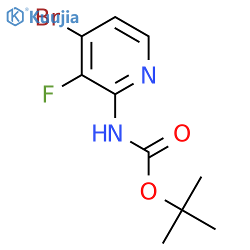 tert-butyl N-(4-bromo-3-fluoropyridin-2-yl)carbamate structure