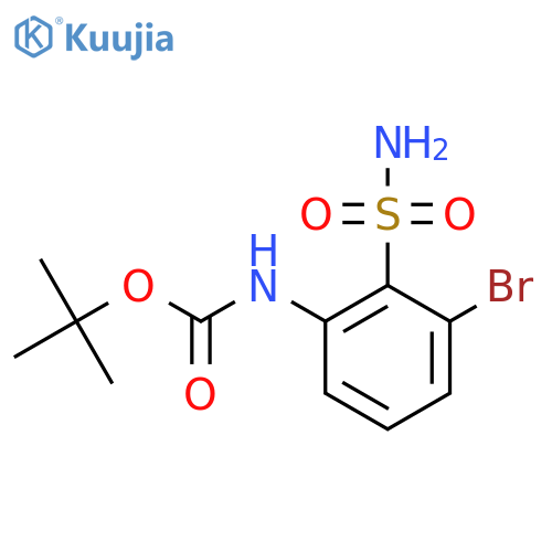 tert-butyl N-(3-bromo-2-sulfamoylphenyl)carbamate structure