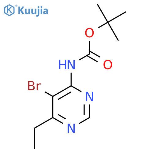 tert-butyl N-(5-bromo-6-ethylpyrimidin-4-yl)carbamate structure