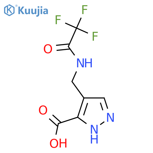 4-(2,2,2-trifluoroacetamido)methyl-1H-pyrazole-3-carboxylic acid structure
