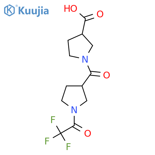 1-1-(2,2,2-trifluoroacetyl)pyrrolidine-3-carbonylpyrrolidine-3-carboxylic acid structure