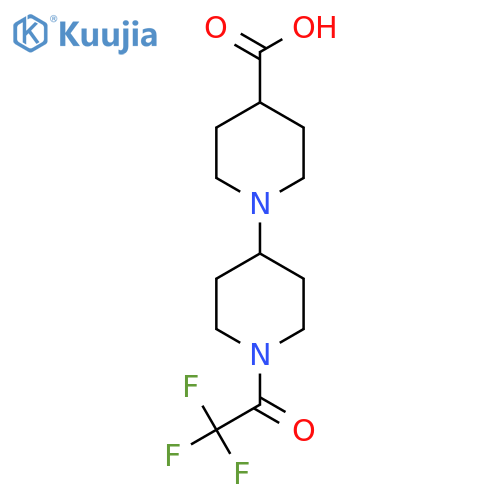 1'-(2,2,2-trifluoroacetyl)-1,4'-bipiperidine-4-carboxylic acid structure