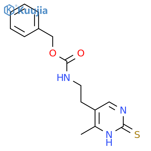 benzyl N-2-(4-methyl-2-sulfanylpyrimidin-5-yl)ethylcarbamate structure