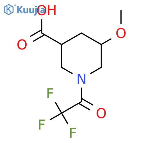 5-Methoxy-1-(trifluoroacetyl)piperidine-3-carboxylic acid structure