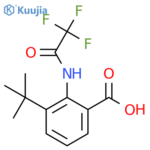 3-Tert-butyl-2-(2,2,2-trifluoroacetamido)benzoic acid structure