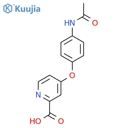 4-(4-Acetamidophenoxy)pyridine-2-carboxylic acid structure