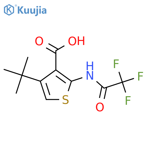 4-Tert-butyl-2-(2,2,2-trifluoroacetamido)thiophene-3-carboxylic acid structure