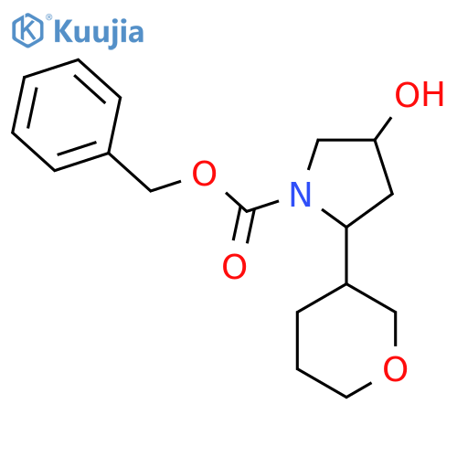 Benzyl 4-hydroxy-2-(oxan-3-yl)pyrrolidine-1-carboxylate structure