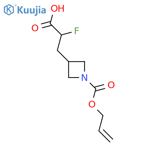 2-fluoro-3-{1-(prop-2-en-1-yloxy)carbonylazetidin-3-yl}propanoic acid structure
