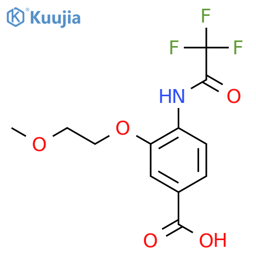 3-(2-Methoxyethoxy)-4-(2,2,2-trifluoroacetamido)benzoic acid structure