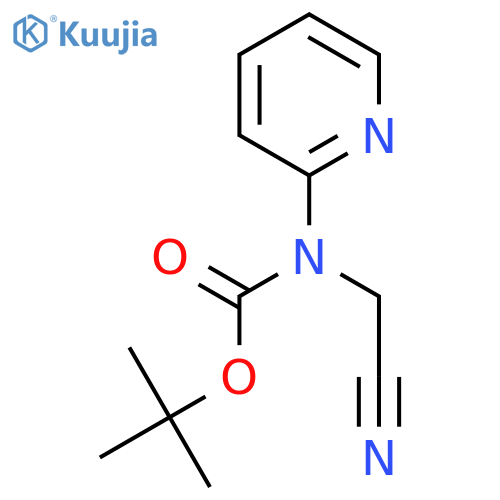 tert-butyl N-(cyanomethyl)-N-(pyridin-2-yl)carbamate structure